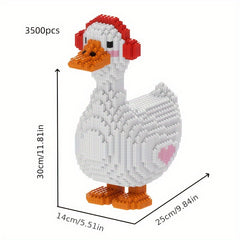 Music Goose Headphone Duck Building Block Set - Animal Series Party Game O