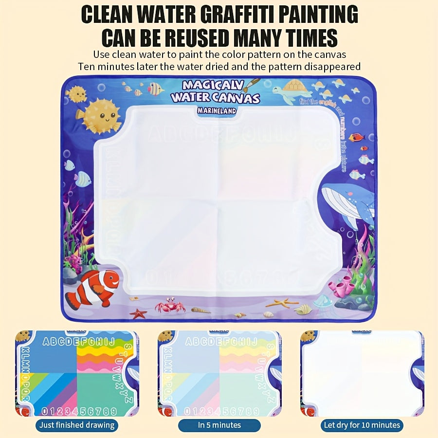 Magic Watercolor Canvas Mat Non Toxic Washable Kids Art Pad