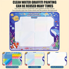Magic Watercolor Canvas Mat Non Toxic Washable Kids Art Pad