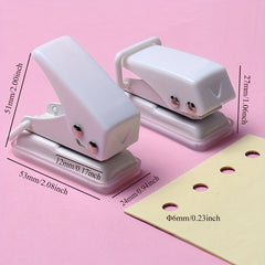 Mini Puch 6mm Hole Puncher Binder Punch for Kids Classroom Supplies