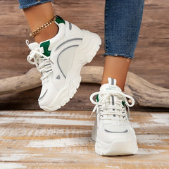 Women's Chunky Sports Sneakers Mesh Height Increased Casual Shoes