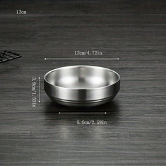 Stainless Steel Rice Bowl Set for Seasoning Soup Noodles Kimchi