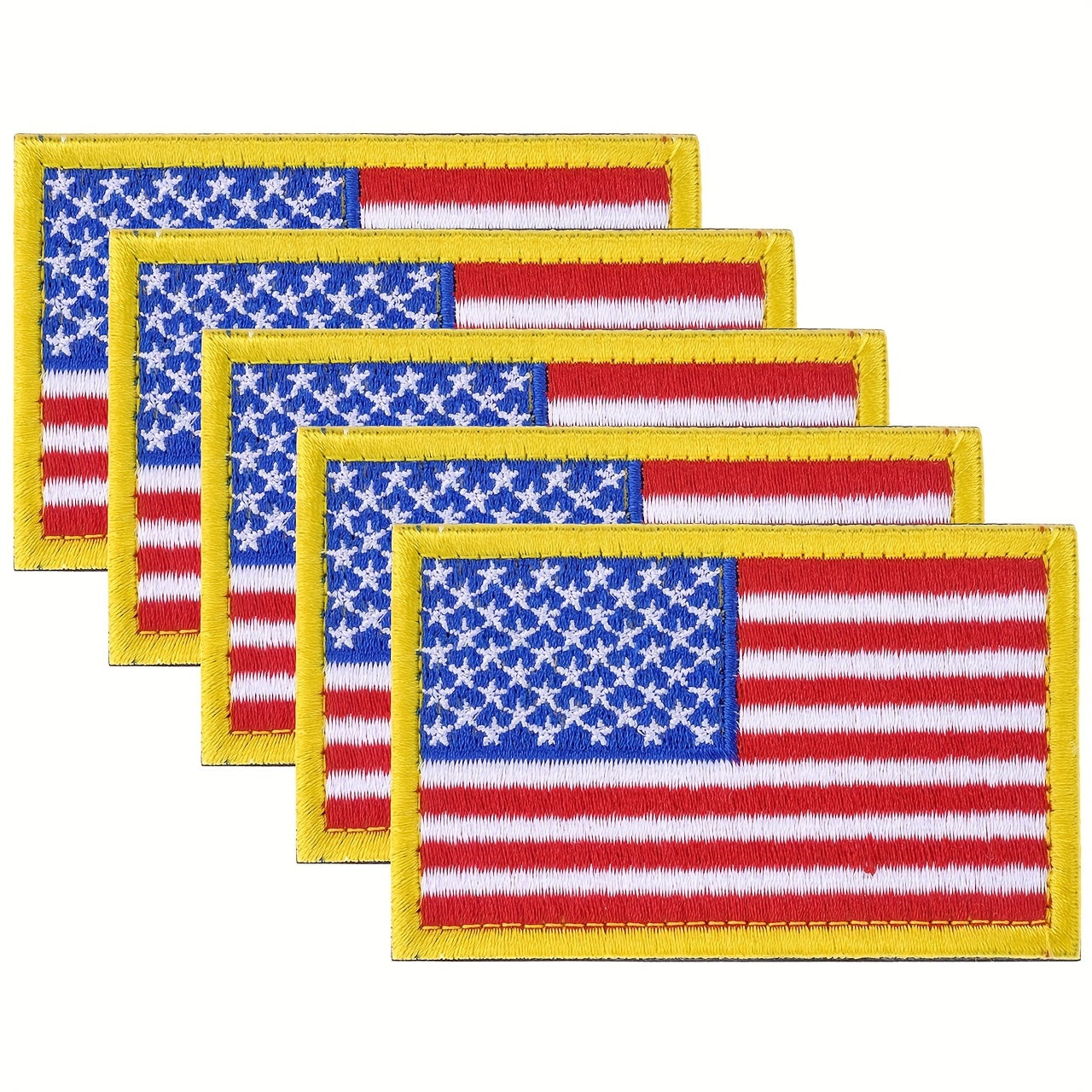 2pcs American Flag 3D Embroidery Patch Sew On Armband Cloth Sticker