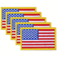2pcs American Flag 3D Embroidery Patch Sew On Armband Cloth Sticker