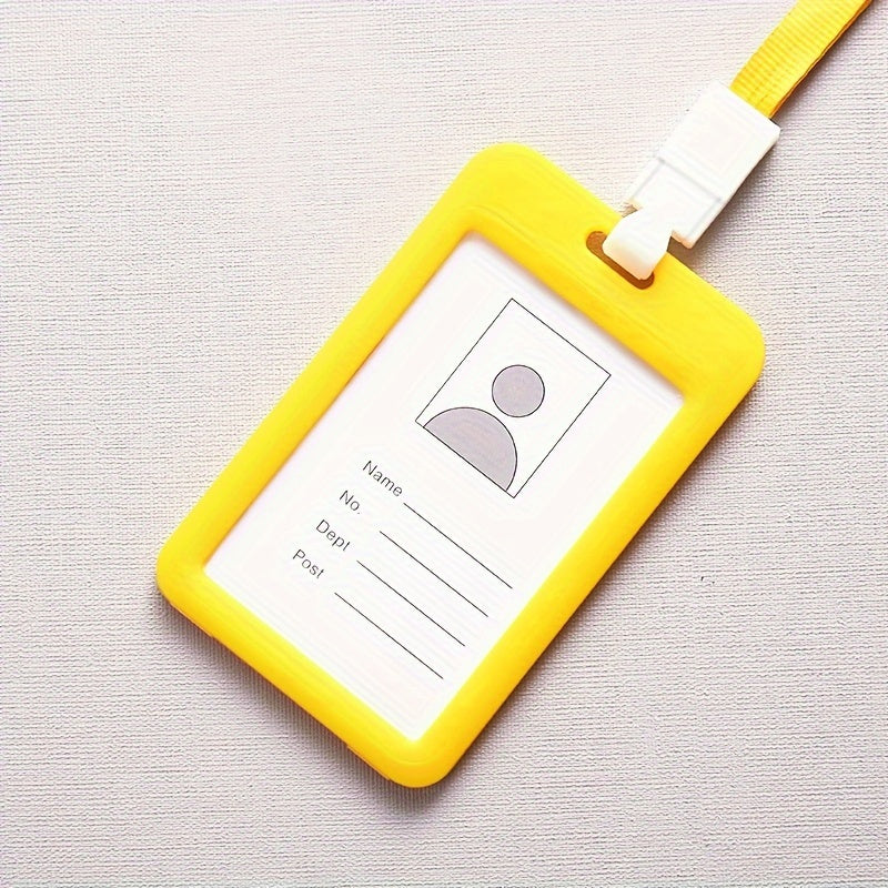 Colorful Card Case Set Lanyard Clip Holder