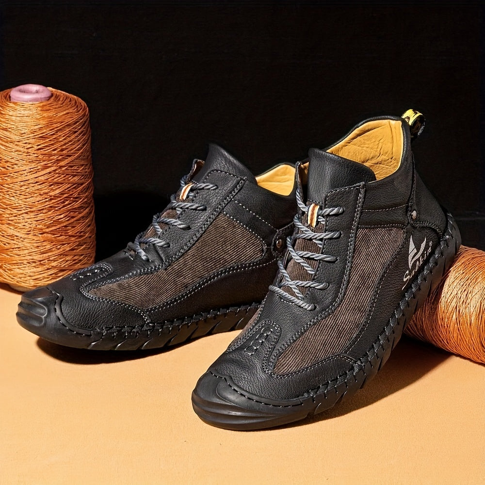 Men's High Top Chukka Boots Outdoor Non Slip Lace Up Boots