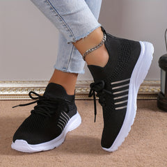 Women's Mesh Breathable Running Shoes Lightweight Low Top Sneakers