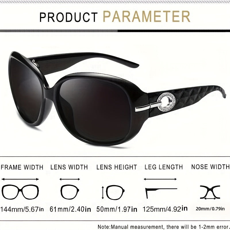 2pcs Driver Sunglasses Large Oval Sunglasses Men And Women