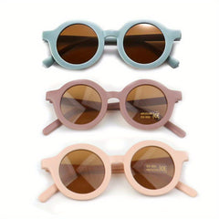 3 Pairs Round Frame Sunglasses UV Protection for Outdoor Party