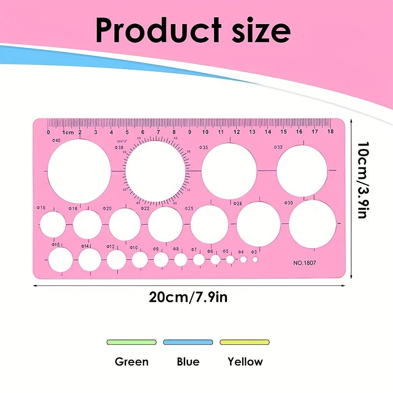 4pcs Circle Template Set for Drafting & Measuring