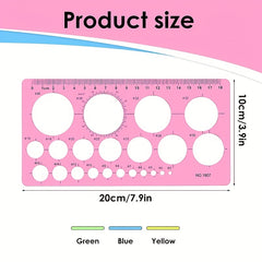 4pcs Circle Template Set for Drafting & Measuring