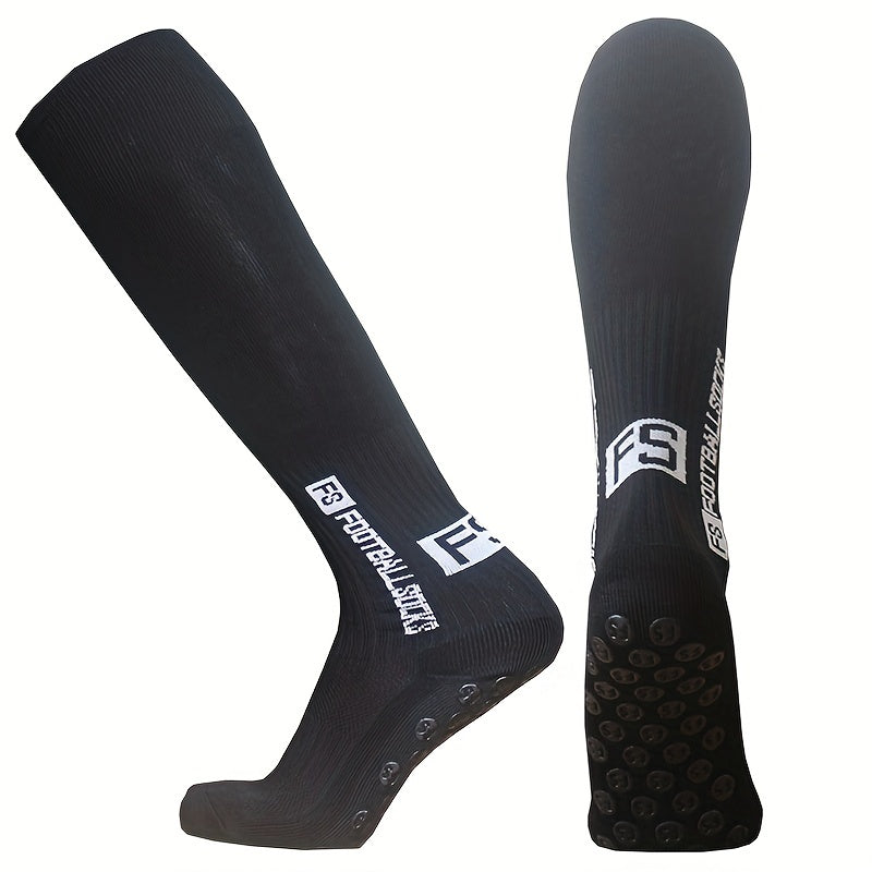 Letter Pattern Soccer Socks Breathable Training Thigh Socks