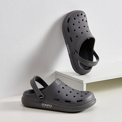 LUOFU Lightweight Non Slip Clogs Garden Sandals Grey