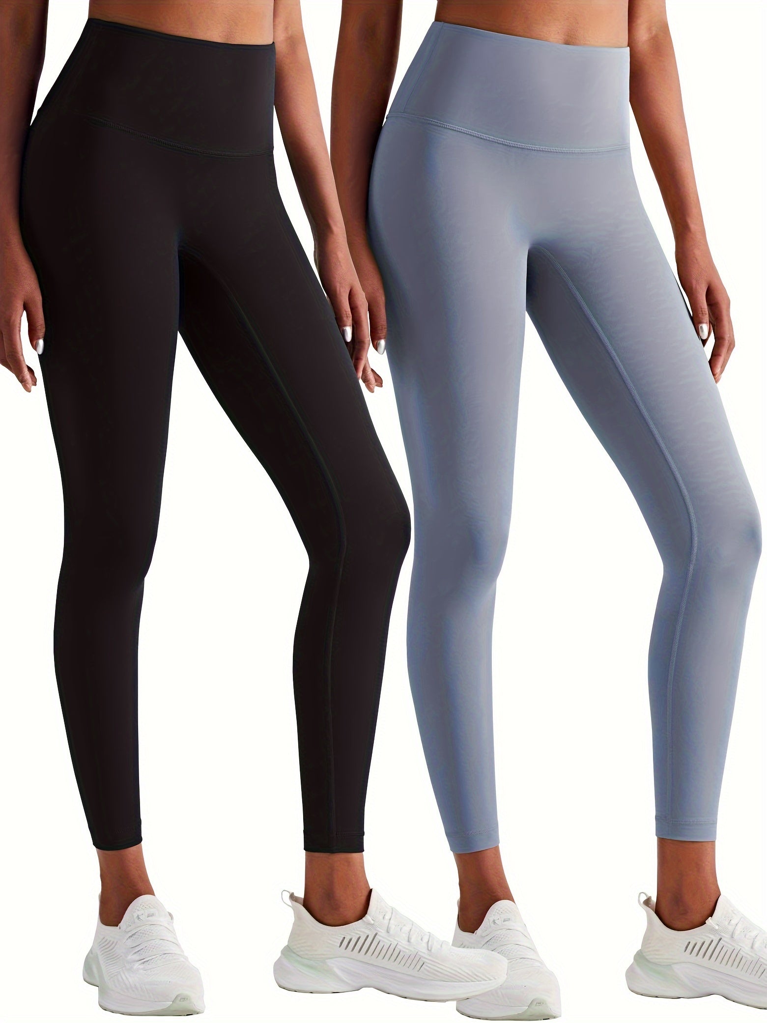 2Pcs High Stretch Slim Fit Yoga Leggings Womens Activewear