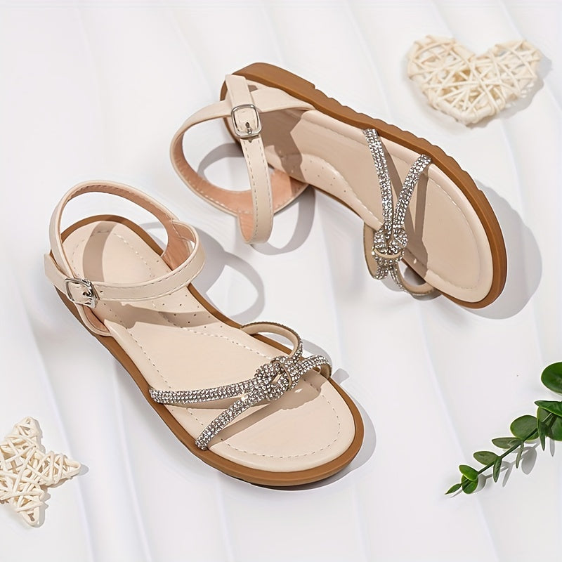 Girls Rhinestone Sandals: Lightweight Dress Sandals for Outdoor