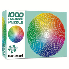 1000pcs Gradient Circle Jigsaw Puzzle Green to Red Challenging Puzzle