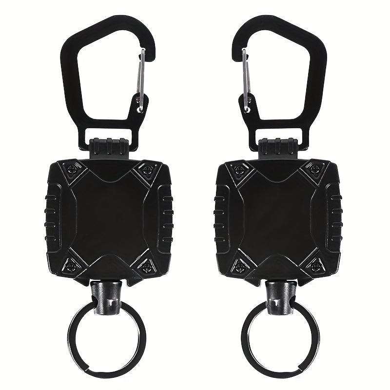 Outdoor Mountaineering Keychain with Retractable Buckle for Men