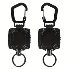 Outdoor Mountaineering Keychain with Retractable Buckle for Men
