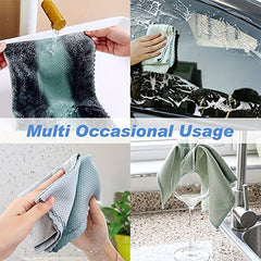 Microfiber Cleaning Towels 10pcs: Absorbent Hand Towels for Car Glass & Kitchen