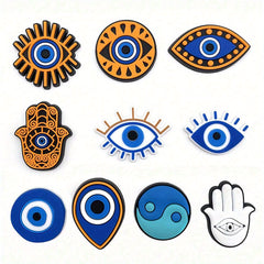 10 PCS Eye Shoes Charms For Crocs Shoe Decorations PVC Cartoon