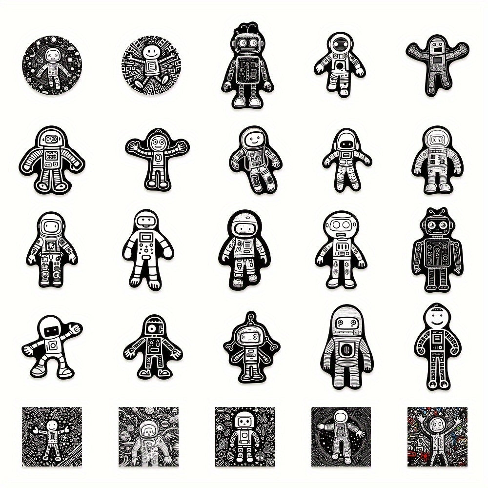 50pcs Aerospace Robot Series Stickers for Laptops Helmets Desktops