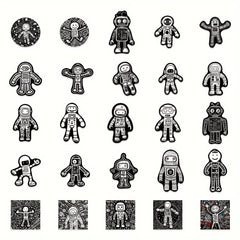 50pcs Aerospace Robot Series Stickers for Laptops Helmets Desktops