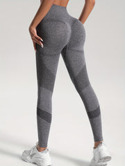 Stretchy Knit High-Waisted Leggings for Yoga and Running