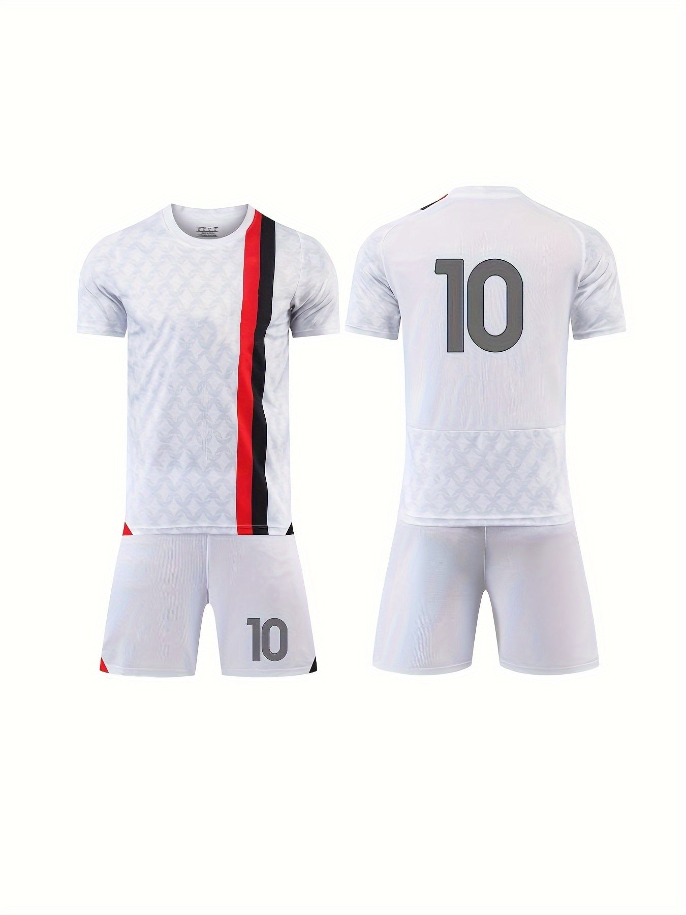 2pcs Boys Geometric Pattern Sports Football Training Outfit