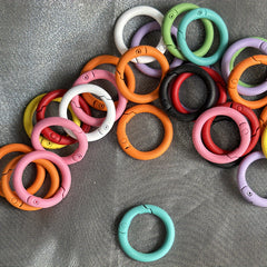 10pcs Candy Spring Jump Rings Buckles for Keychain Bag DIY Crafting