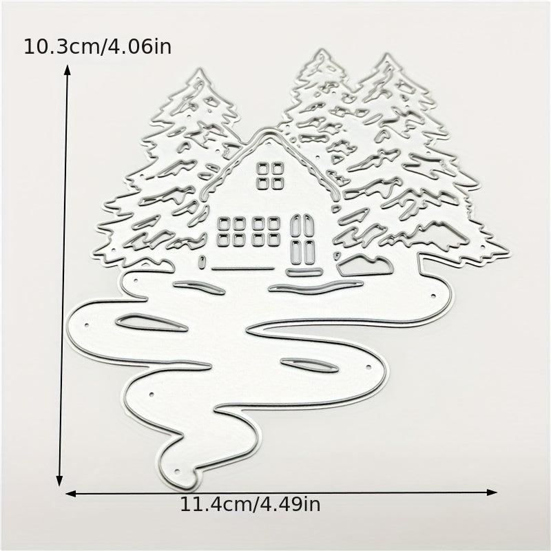 House Building Metal Cutting Dies Stencil DIY Scrapbooking