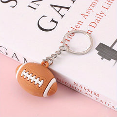 Kids Sports Keychain Set Football Soccer Basketball Tennis Creative Cartoon Gift