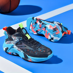 Men's Block Basketball Shoes Comfy Non Slip Sneakers For Training