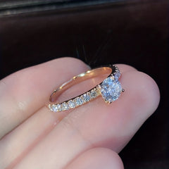 Rhinestone Decor Ring Holiday Party Jewelry Gift For Girls