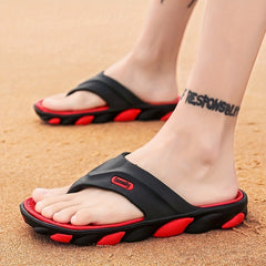 Men's Slip On Flip Flops with Arch Support Lightweight Non-slip Beach Sandals