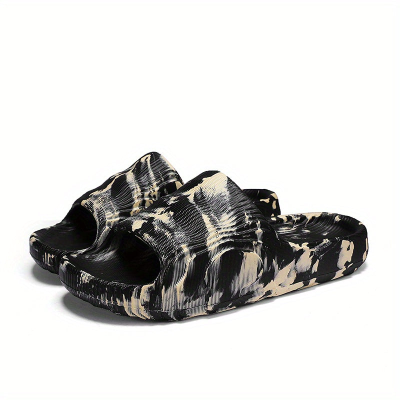 Men's Lightweight Block Slippers Open Toe Shoes For Shower Spring And Summer