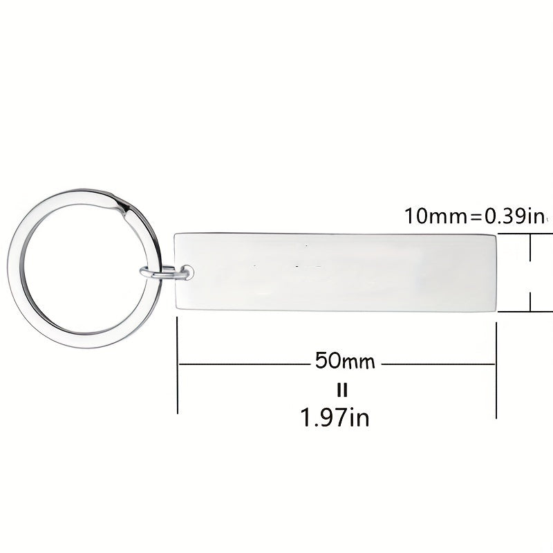 Positive Energy Stainless Steel Keychain Never Forget How Strong You Are
