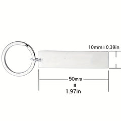 Positive Energy Stainless Steel Keychain Never Forget How Strong You Are