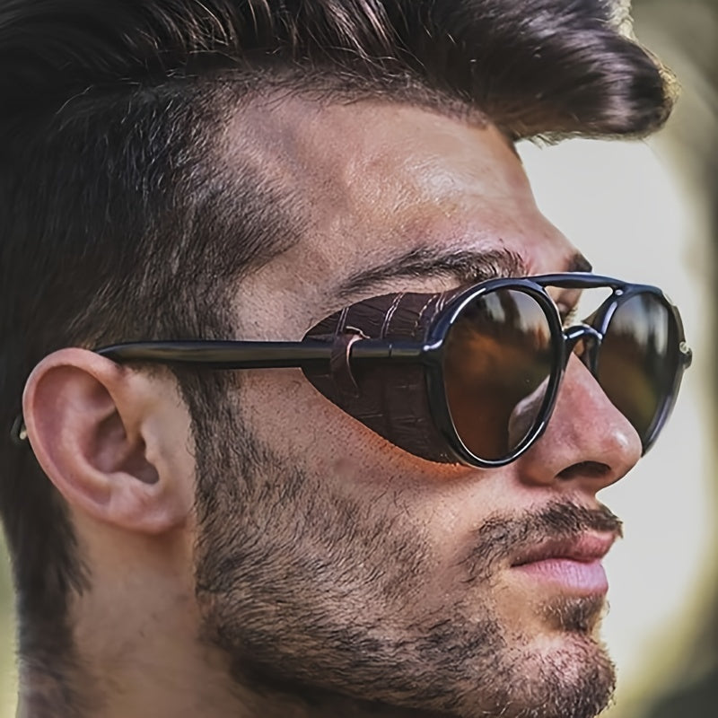Men's Punk Polarized Motorcycle Riding Goggles Sunglasses