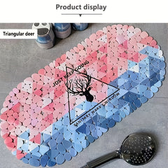 Non Slip Shower Stall Mat With Drain Holes & Suction Cups