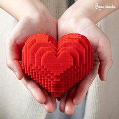 Red Heart Building Blocks Set - Perfect Valentine's Gift