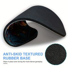 Colorful Butterfly Round Mouse Pad - Non Slip Rubber Base - Small Size