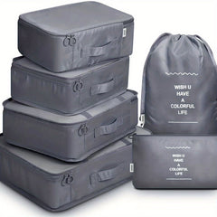 6pcs Travel Clothes Storage Bag Drawstring Organizer Set