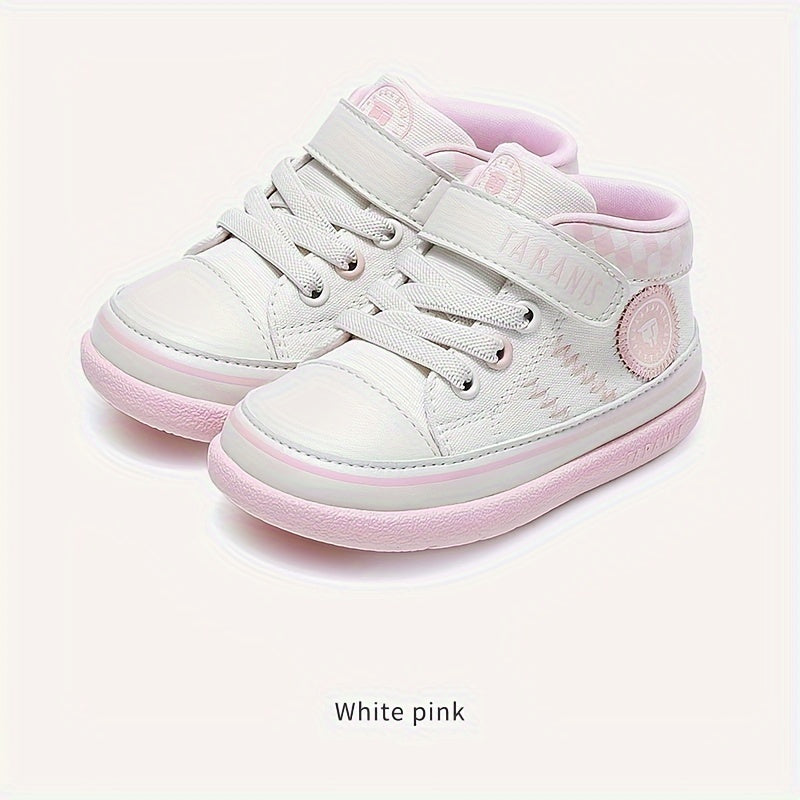 TARANIS Girl's Skate Shoes Comfy Non Slip Hook & Loop Fastener Sneakers