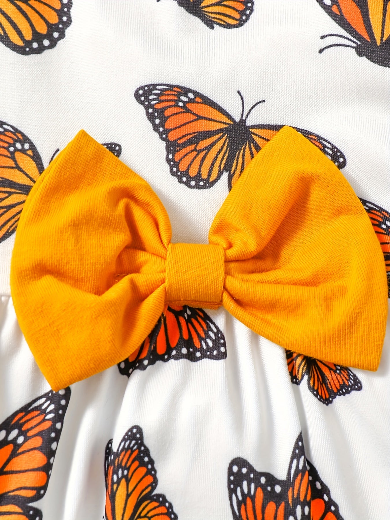 Baby Girls Butterfly Print Skirt Swing Top Flared Pants Set
