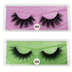 30 Pairs Natural Look 3D Mink Lashes Fluffy Wispy Glittery False Eyelashes