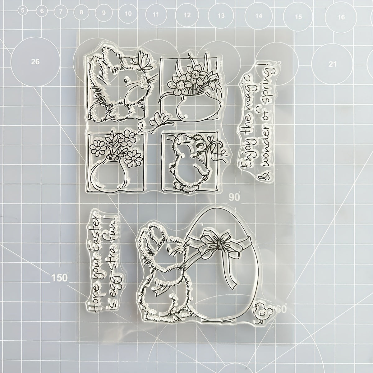 Easter Cartoon Clear Stamp Set