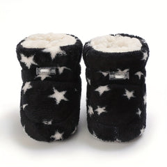 Soft Warm Fleece Boots for Baby Boys - Indoor Walking Winter Boots