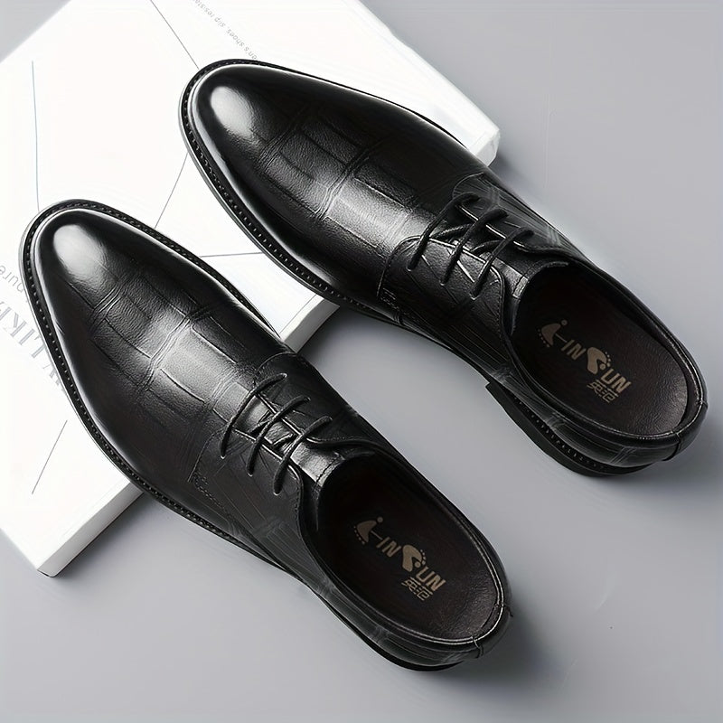 Men's Textured Derby Shoes Business Formal Wear