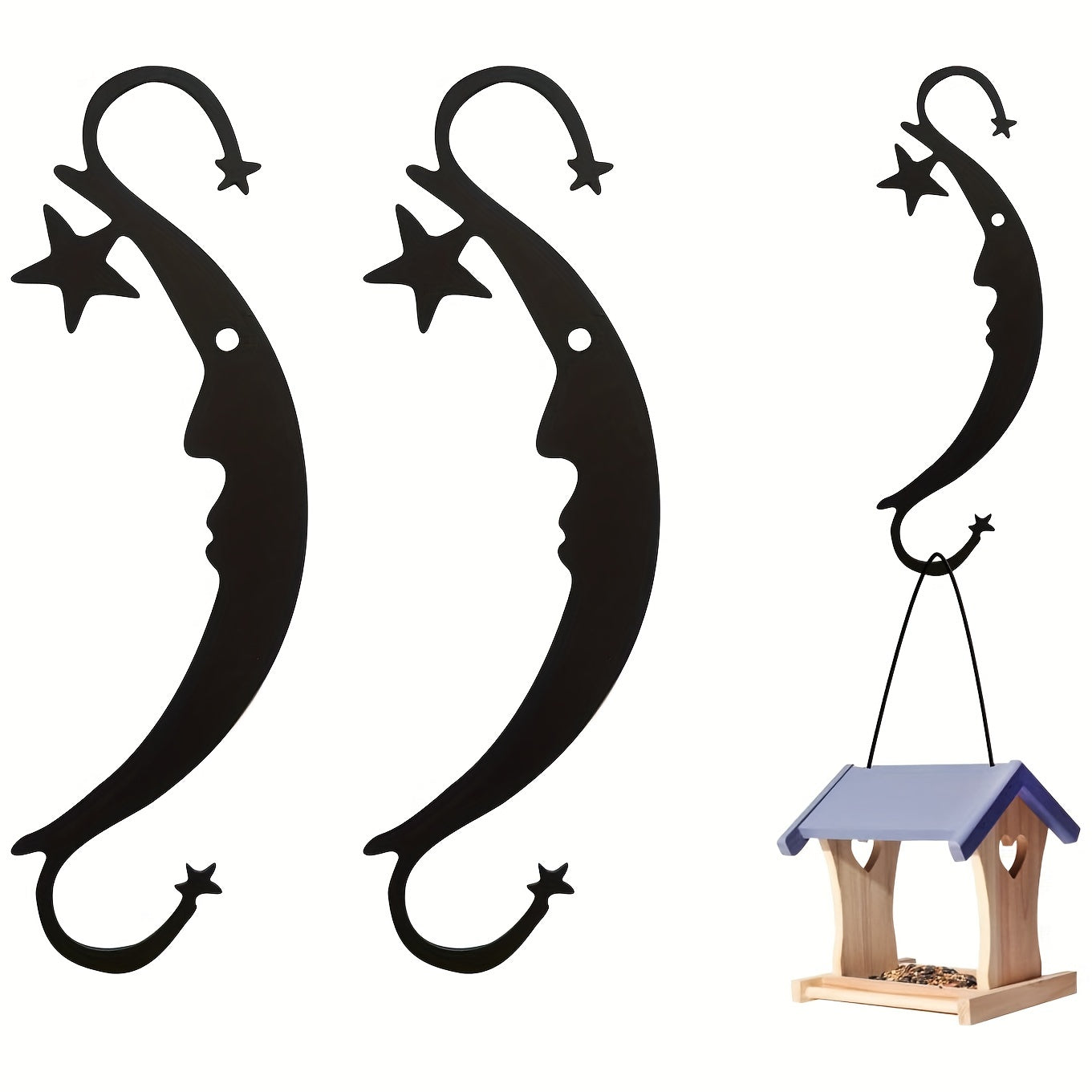 2pcs Bird Feeder House Hanger Hooks, Decorative Plant Hang