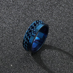 Men's Rotatable Roman Numeral Band Ring